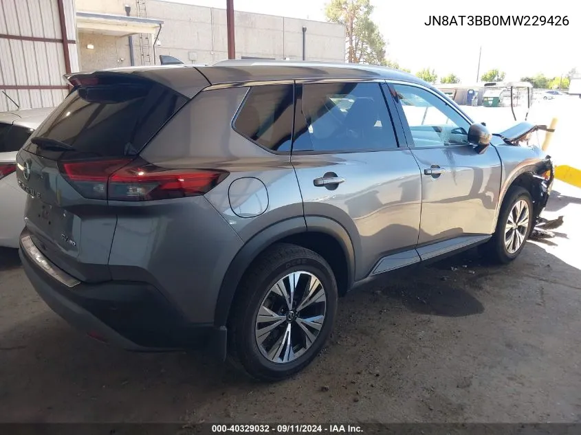 JN8AT3BB0MW229426 2021 Nissan Rogue Sv Intelligent Awd