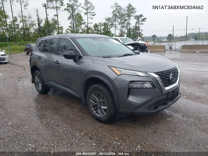 5N1AT3ABXMC834662 2021 Nissan Rogue S Intelligent Awd