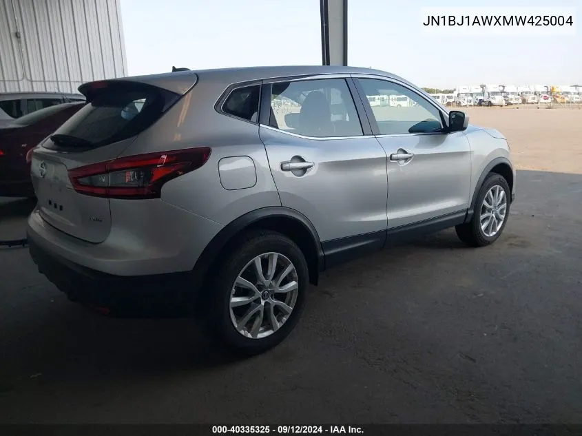 2021 Nissan Rogue Sport S VIN: JN1BJ1AWXMW425004 Lot: 40335325