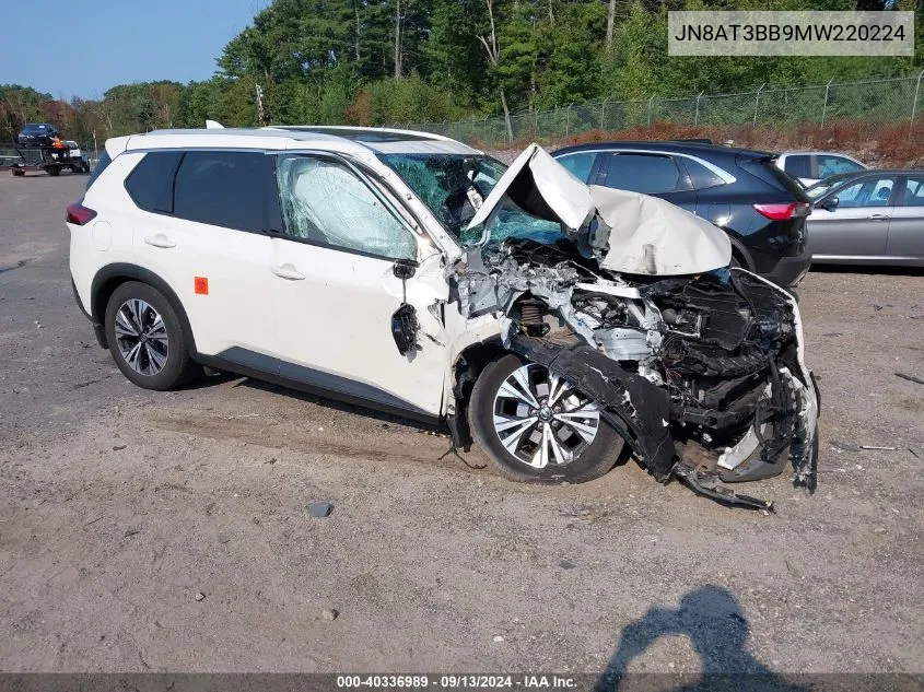 2021 Nissan Rogue Sv VIN: JN8AT3BB9MW220224 Lot: 40336989