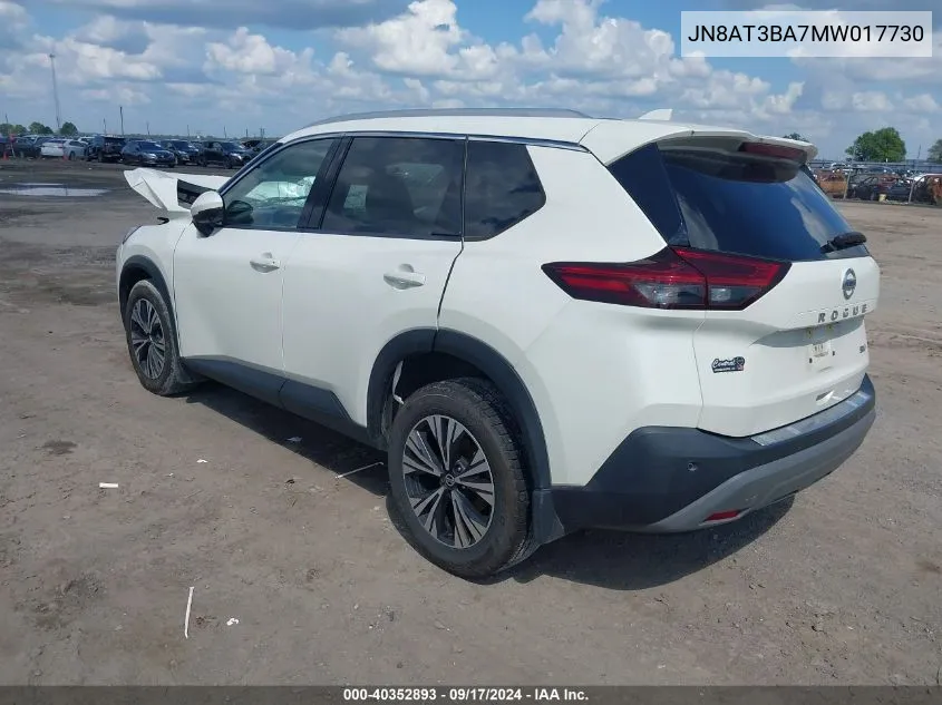 JN8AT3BA7MW017730 2021 Nissan Rogue Sv Fwd