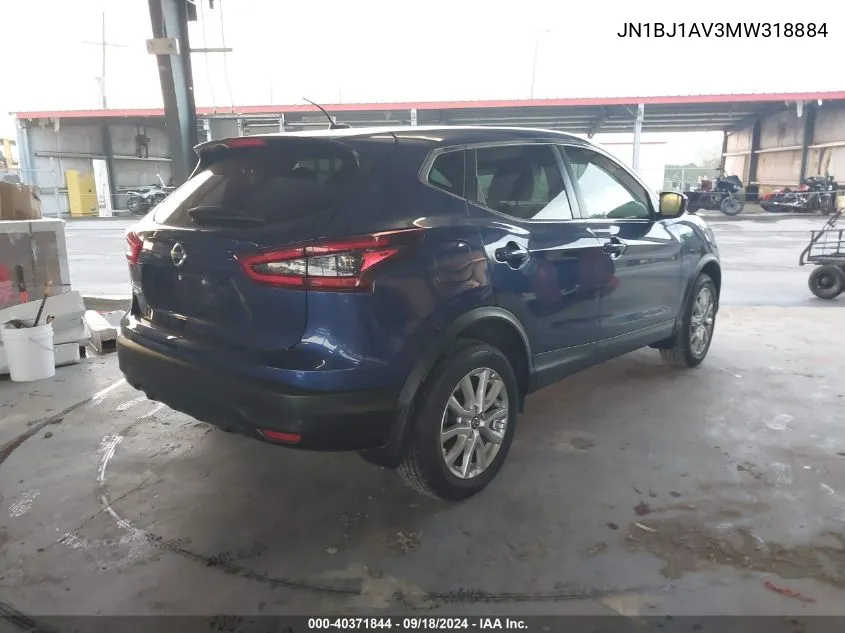 JN1BJ1AV3MW318884 2021 Nissan Rogue Sport S