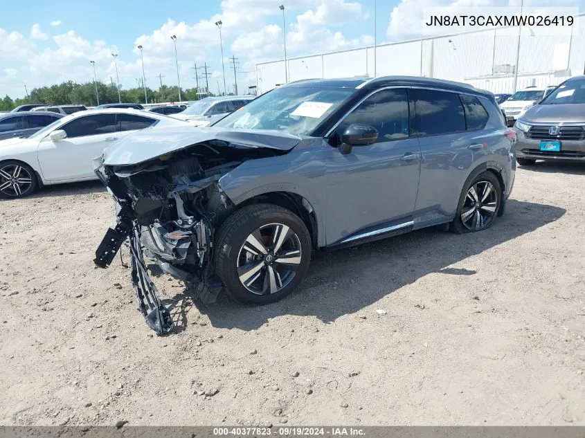 2021 Nissan Rogue Sl Fwd VIN: JN8AT3CAXMW026419 Lot: 40377823