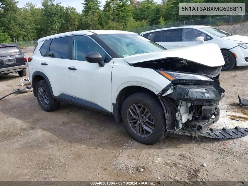 2021 Nissan Rogue S Intelligent Awd VIN: 5N1AT3ABXMC698811 Lot: 40381384