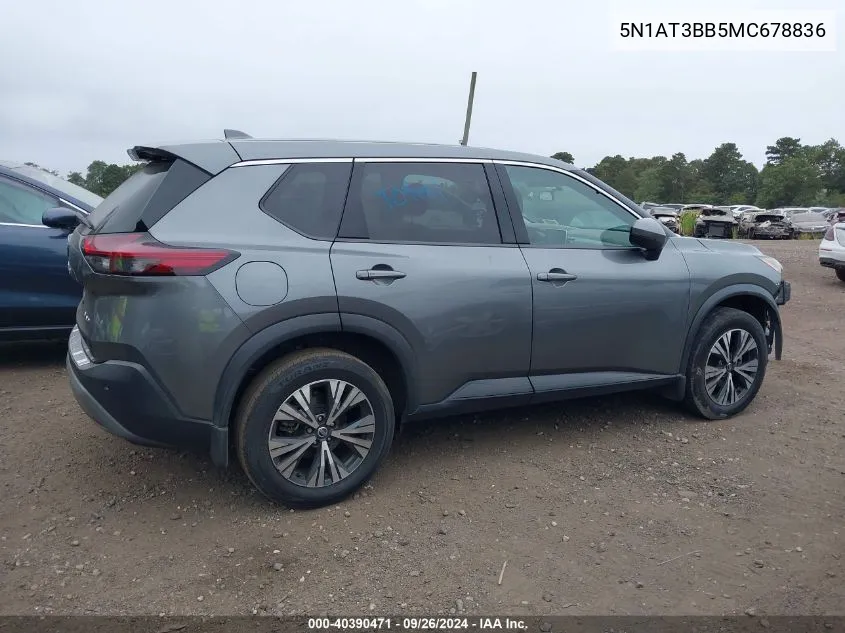 5N1AT3BB5MC678836 2021 Nissan Rogue Sv Intelligent Awd