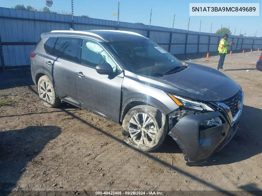 2021 Nissan Rogue Sv VIN: 5N1AT3BA9MC849689 Lot: 40422405