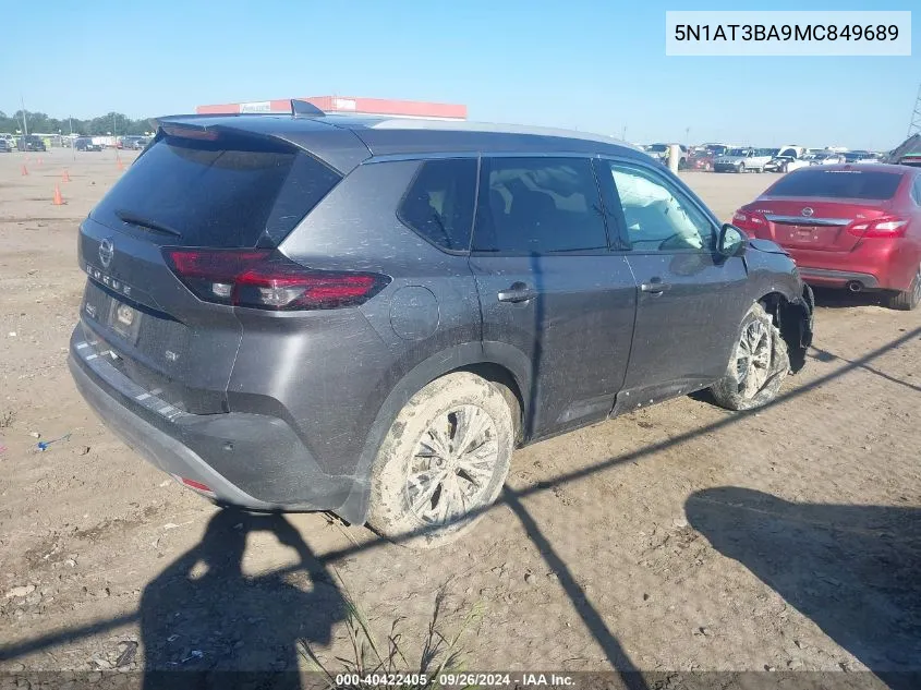 2021 Nissan Rogue Sv VIN: 5N1AT3BA9MC849689 Lot: 40422405