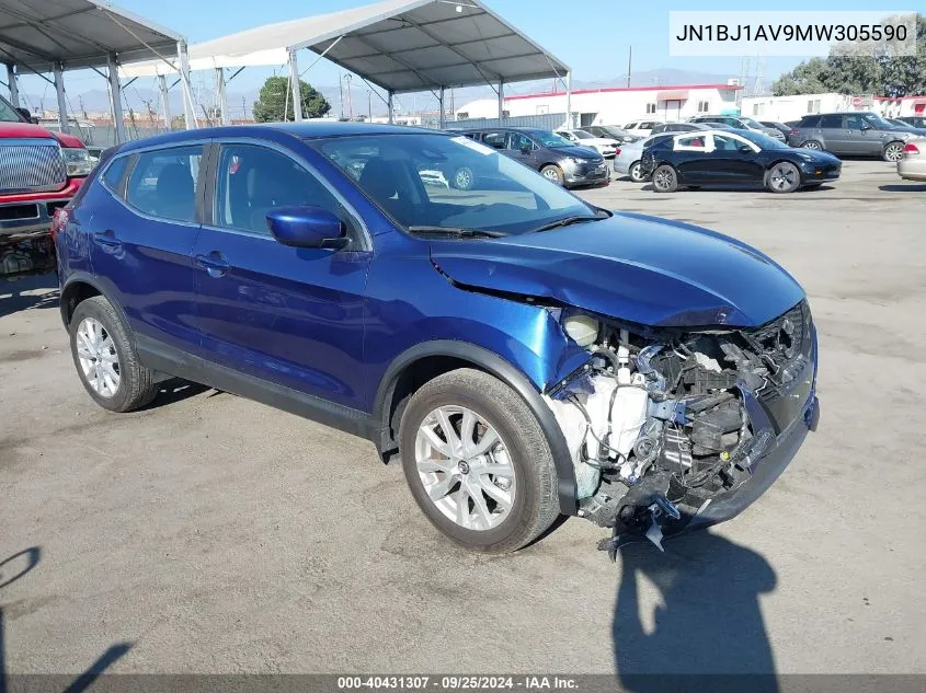 2021 Nissan Rogue Sport S Fwd Xtronic Cvt VIN: JN1BJ1AV9MW305590 Lot: 40431307