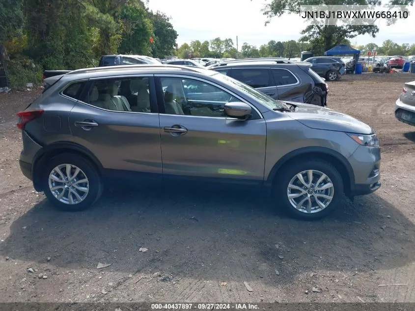 JN1BJ1BWXMW668410 2021 Nissan Rogue Sport Sv Awd Xtronic Cvt