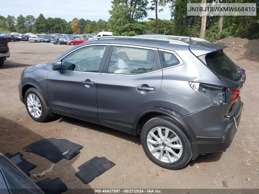 2021 Nissan Rogue Sport Sv Awd Xtronic Cvt VIN: JN1BJ1BWXMW668410 Lot: 40437897