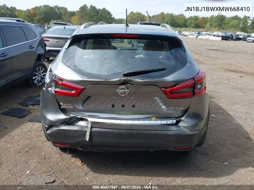 2021 Nissan Rogue Sport Sv Awd Xtronic Cvt VIN: JN1BJ1BWXMW668410 Lot: 40437897