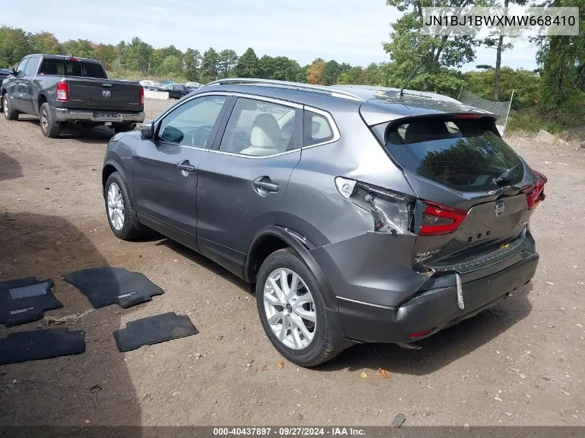 JN1BJ1BWXMW668410 2021 Nissan Rogue Sport Sv Awd Xtronic Cvt