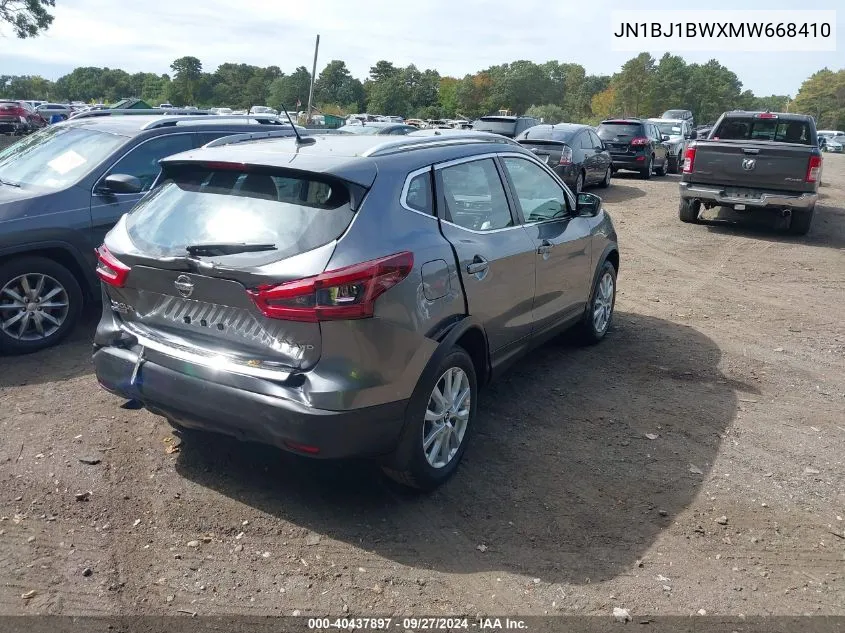 2021 Nissan Rogue Sport Sv Awd Xtronic Cvt VIN: JN1BJ1BWXMW668410 Lot: 40437897