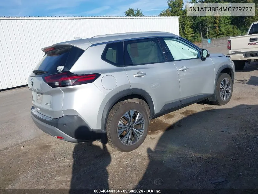 2021 Nissan Rogue Sv VIN: 5N1AT3BB4MC729727 Lot: 40444334