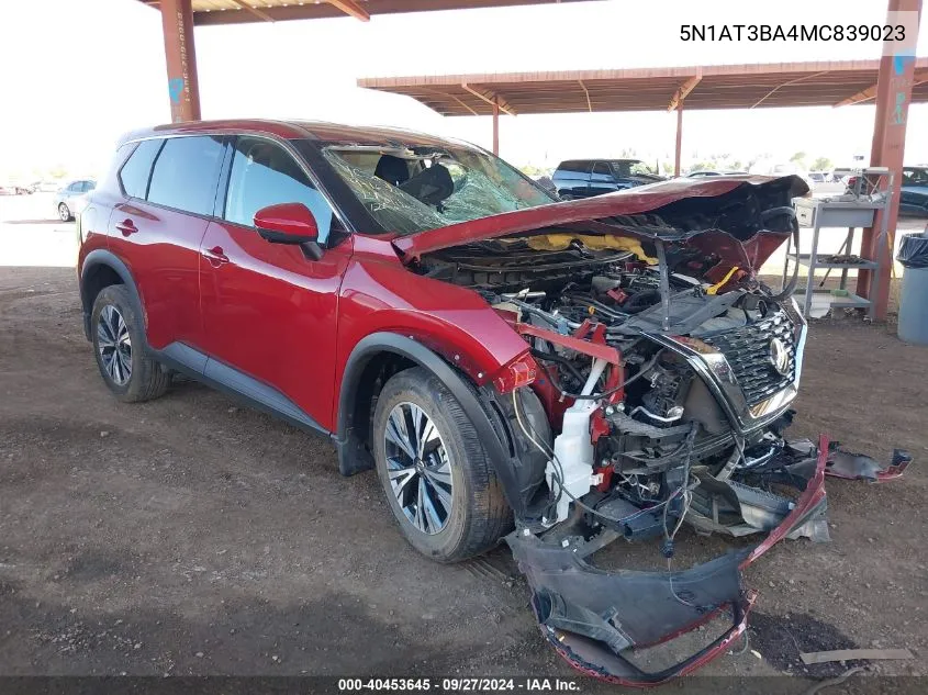 5N1AT3BA4MC839023 2021 Nissan Rogue Sv Fwd