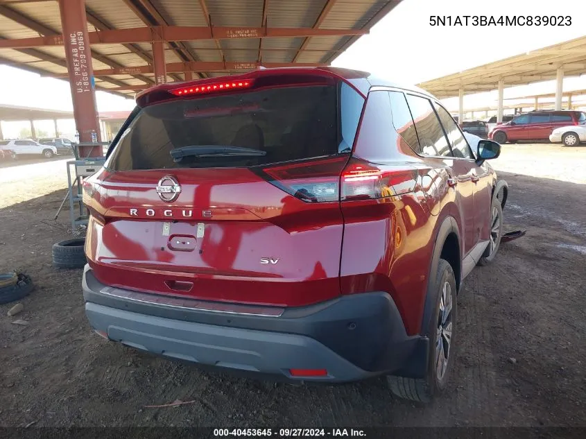 5N1AT3BA4MC839023 2021 Nissan Rogue Sv Fwd