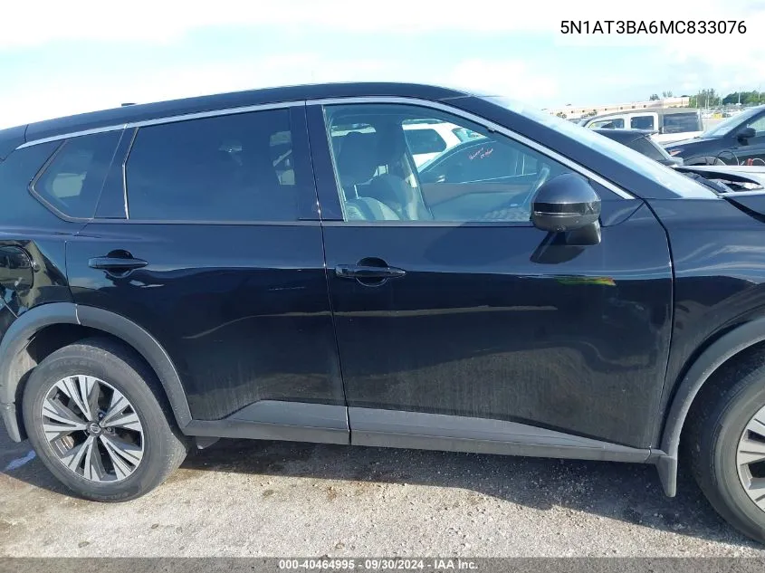 2021 Nissan Rogue Sv VIN: 5N1AT3BA6MC833076 Lot: 40464995