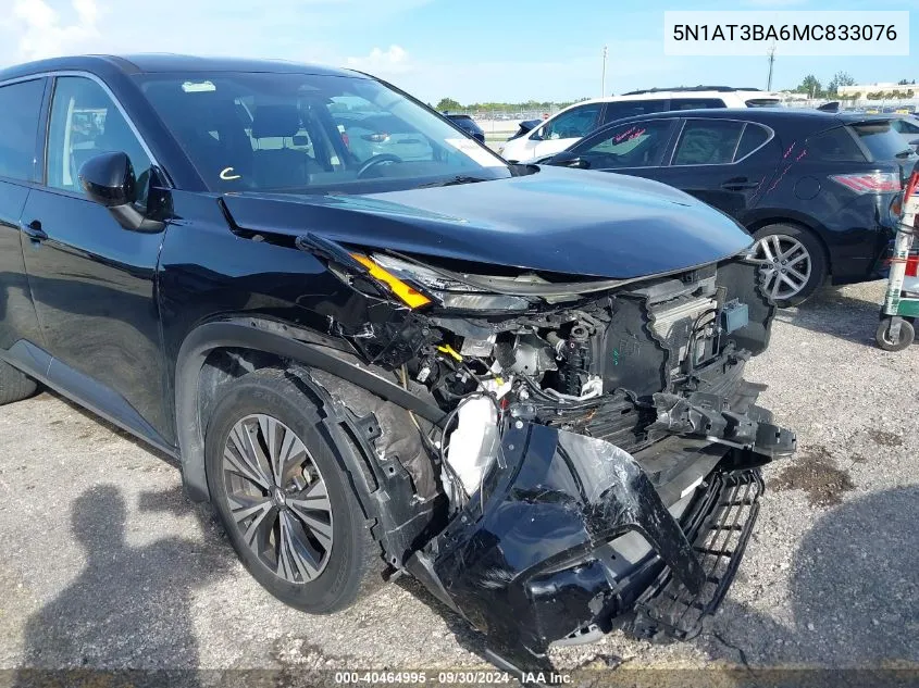 2021 Nissan Rogue Sv VIN: 5N1AT3BA6MC833076 Lot: 40464995