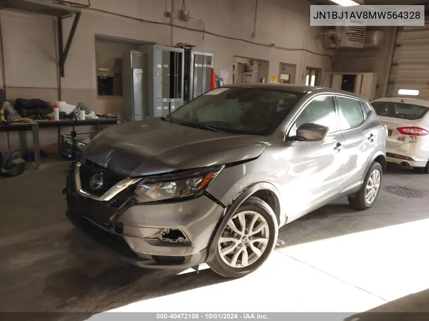 2021 Nissan Rogue Sport S VIN: JN1BJ1AV8MW564328 Lot: 40472108