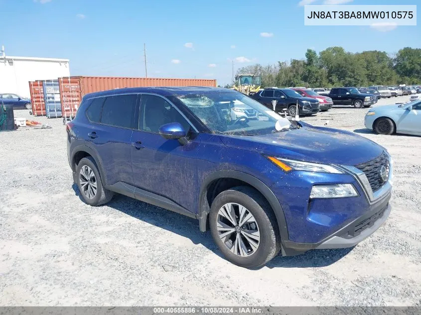 2021 Nissan Rogue Sv Fwd VIN: JN8AT3BA8MW010575 Lot: 40555886