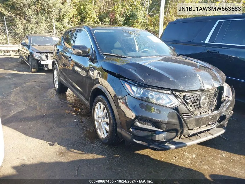 JN1BJ1AW3MW663583 2021 Nissan Rogue Sport S Awd Xtronic Cvt