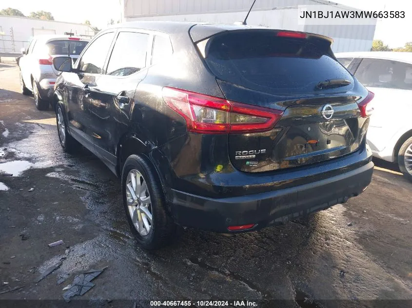 JN1BJ1AW3MW663583 2021 Nissan Rogue Sport S Awd Xtronic Cvt