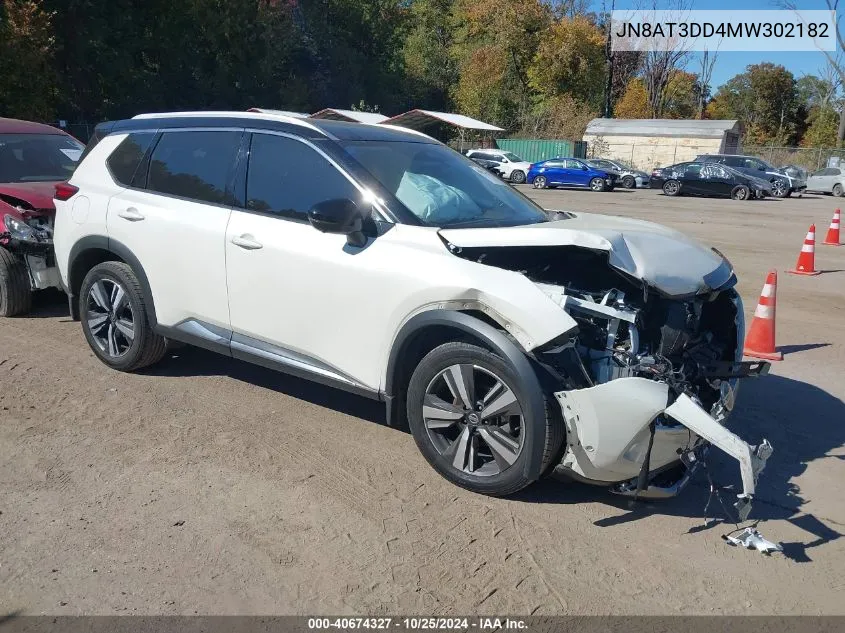 2021 Nissan Rogue Platinum VIN: JN8AT3DD4MW302182 Lot: 40674327