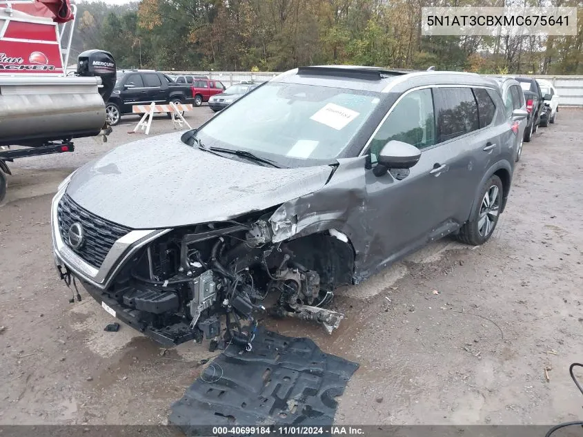 2021 Nissan Rogue Sl Intelligent Awd VIN: 5N1AT3CBXMC675641 Lot: 40699184