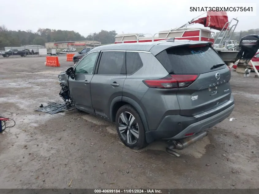 2021 Nissan Rogue Sl Intelligent Awd VIN: 5N1AT3CBXMC675641 Lot: 40699184