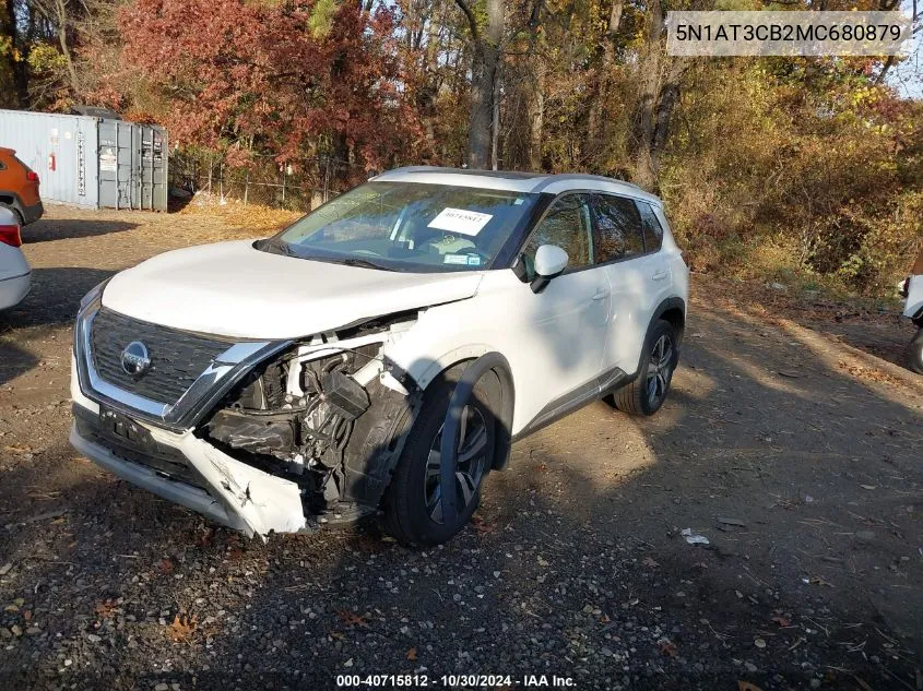 2021 Nissan Rogue Sl Intelligent Awd VIN: 5N1AT3CB2MC680879 Lot: 40715812