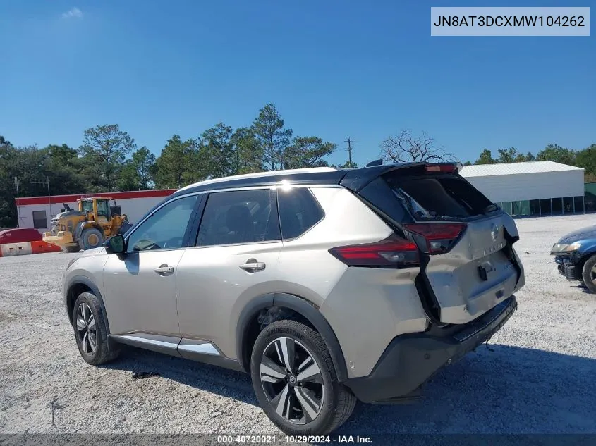 JN8AT3DCXMW104262 2021 Nissan Rogue Platinum