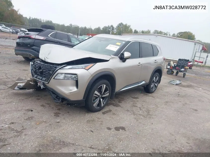 2021 Nissan Rogue Sl Fwd VIN: JN8AT3CA3MW028772 Lot: 40723288