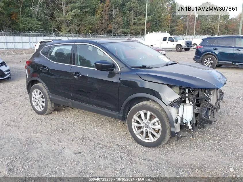 2021 Nissan Rogue Sport S Fwd Xtronic Cvt VIN: JN1BJ1AV2MW307861 Lot: 40729236