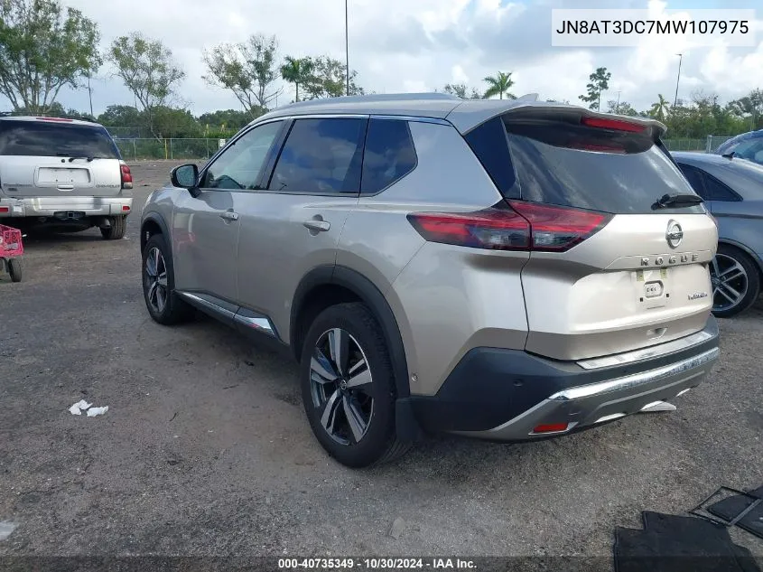 2021 Nissan Rogue Platinum Fwd VIN: JN8AT3DC7MW107975 Lot: 40735349