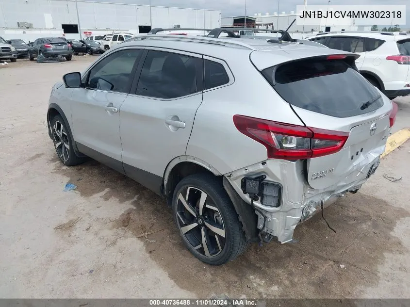 2021 Nissan Rogue Sport Sl Fwd Xtronic Cvt VIN: JN1BJ1CV4MW302318 Lot: 40736488