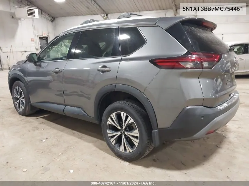 2021 Nissan Rogue Sv Intelligent Awd VIN: 5N1AT3BB7MC754461 Lot: 40742167