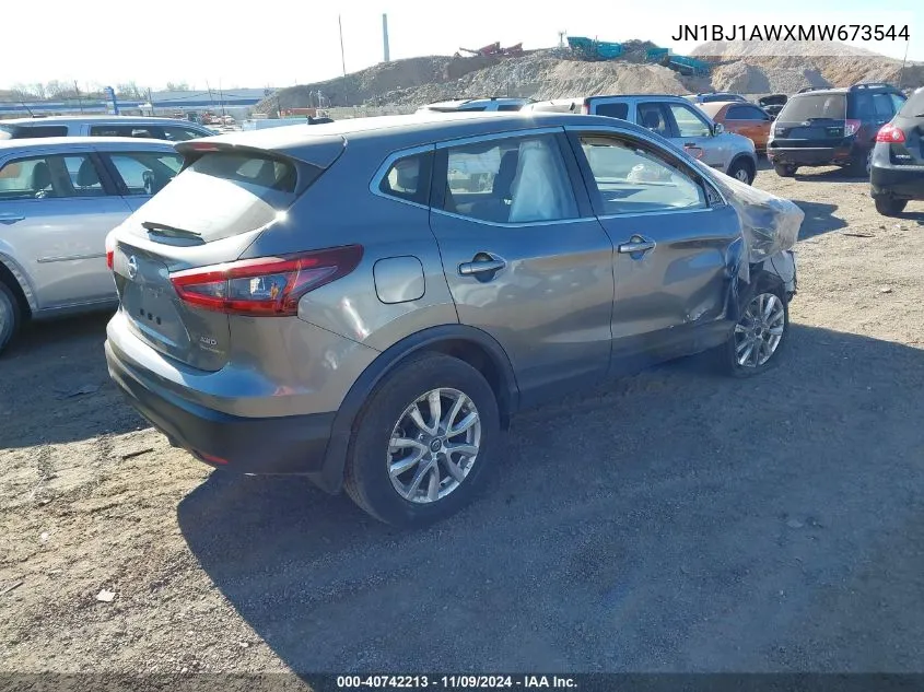 2021 Nissan Rogue Sport S Awd Xtronic Cvt VIN: JN1BJ1AWXMW673544 Lot: 40742213