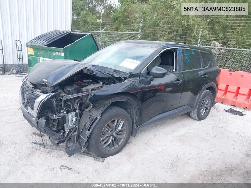 2021 Nissan Rogue S Fwd VIN: 5N1AT3AA9MC823885 Lot: 40744102