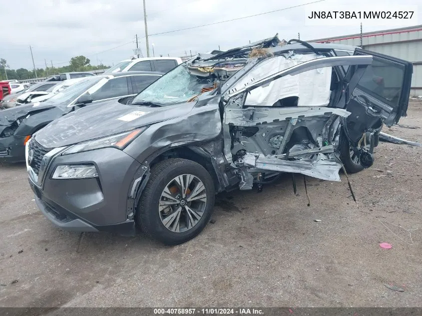 2021 Nissan Rogue Sv Fwd VIN: JN8AT3BA1MW024527 Lot: 40758957