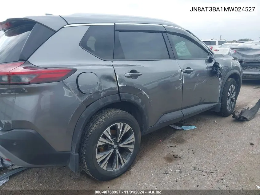 2021 Nissan Rogue Sv Fwd VIN: JN8AT3BA1MW024527 Lot: 40758957