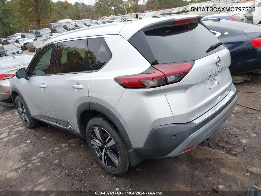 2021 Nissan Rogue Sl Fwd VIN: 5N1AT3CAXMC797505 Lot: 40761749