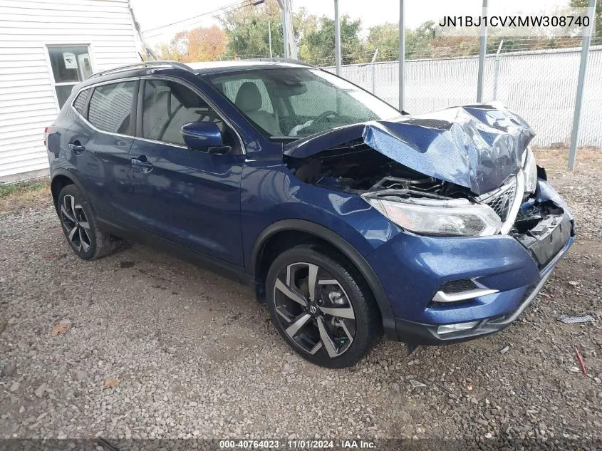 2021 Nissan Rogue Sport Sl Fwd Xtronic Cvt VIN: JN1BJ1CVXMW308740 Lot: 40764023