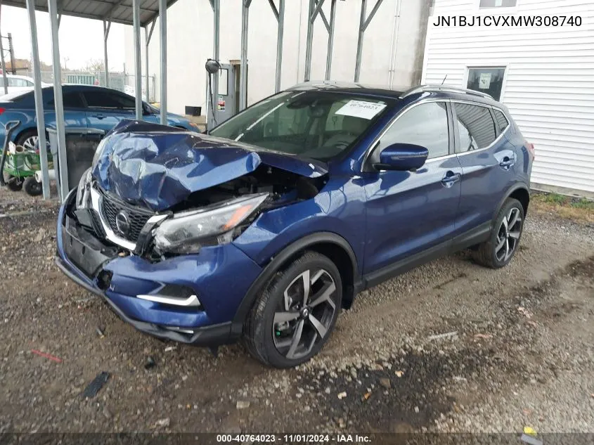 2021 Nissan Rogue Sport Sl Fwd Xtronic Cvt VIN: JN1BJ1CVXMW308740 Lot: 40764023