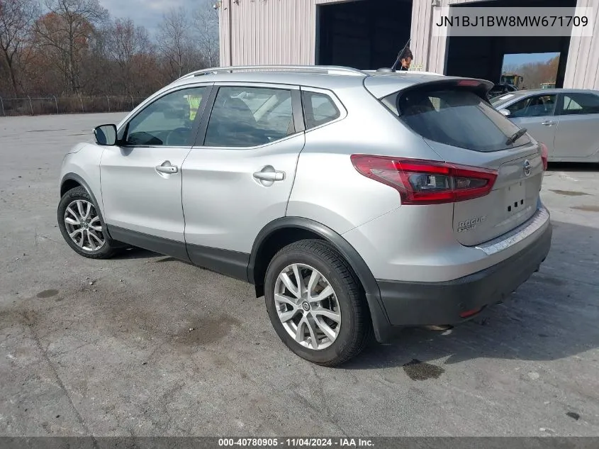 2021 Nissan Rogue Sport Sv Awd Xtronic Cvt VIN: JN1BJ1BW8MW671709 Lot: 40780905