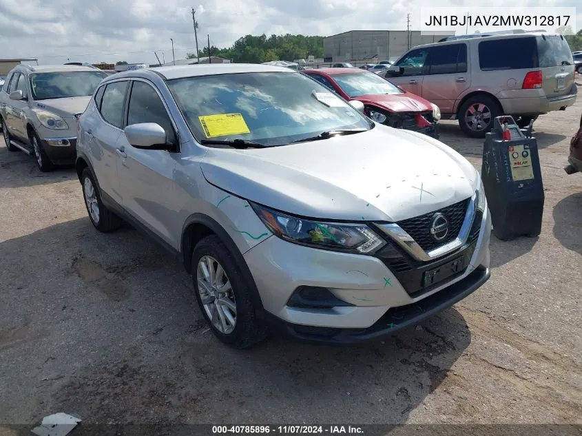 2021 Nissan Rogue Sport S Fwd Xtronic Cvt VIN: JN1BJ1AV2MW312817 Lot: 40785896