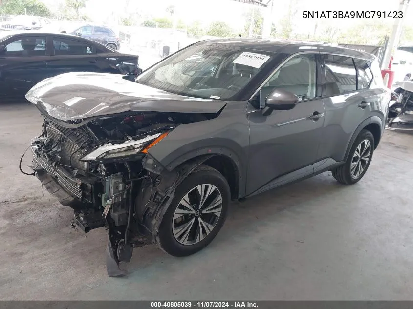 5N1AT3BA9MC791423 2021 Nissan Rogue Sv Fwd