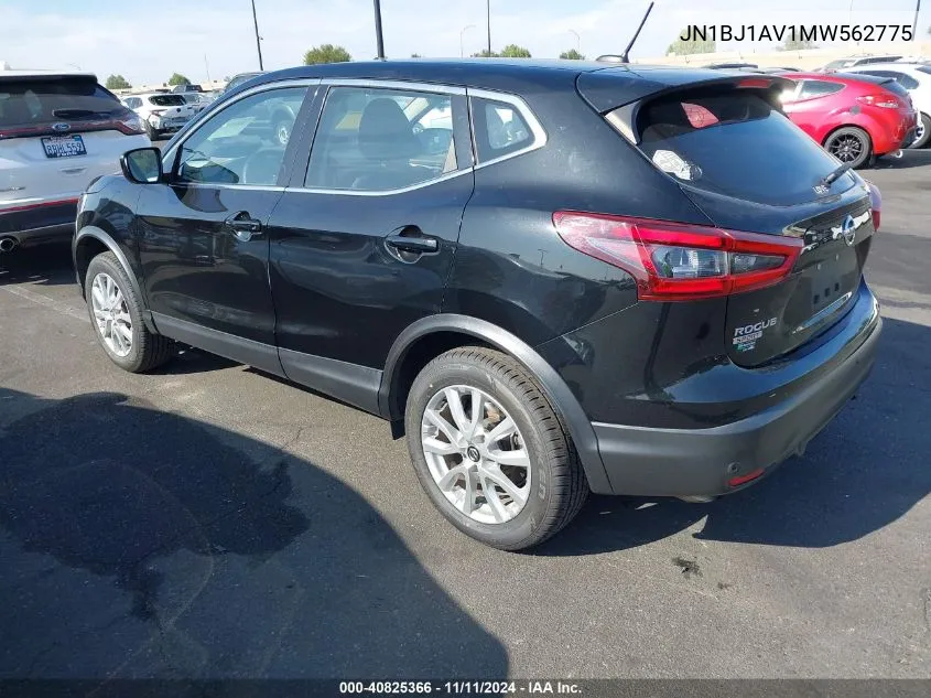 2021 Nissan Rogue Sport S Fwd Xtronic Cvt VIN: JN1BJ1AV1MW562775 Lot: 40825366