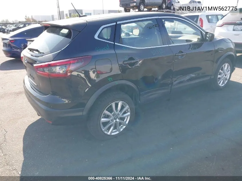 2021 Nissan Rogue Sport S Fwd Xtronic Cvt VIN: JN1BJ1AV1MW562775 Lot: 40825366