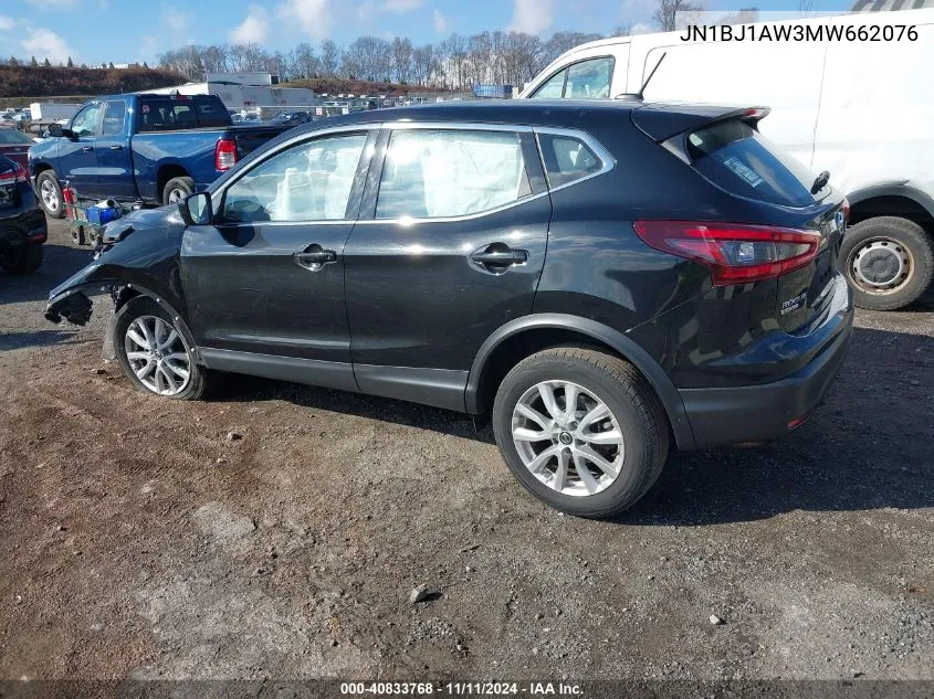 2021 Nissan Rogue Sport S Awd Xtronic Cvt VIN: JN1BJ1AW3MW662076 Lot: 40833768