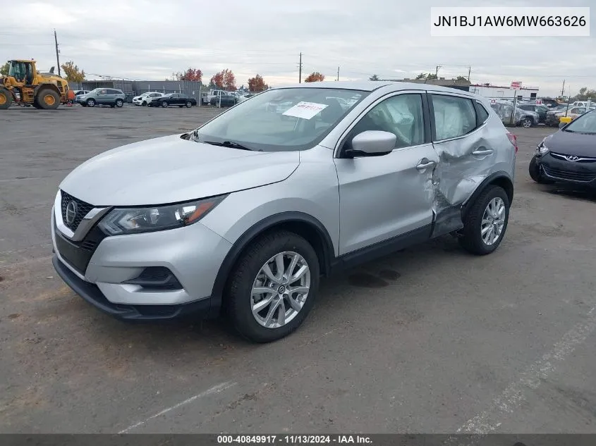 2021 Nissan Rogue Sport S Awd Xtronic Cvt VIN: JN1BJ1AW6MW663626 Lot: 40849917